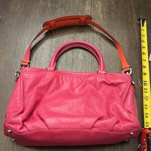 Authentic LOEWE Pink Red 2WAY Shoulder Handbag